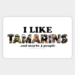 I like Tamarins and maybe 3 people - wildlife oil painting word art Magnet